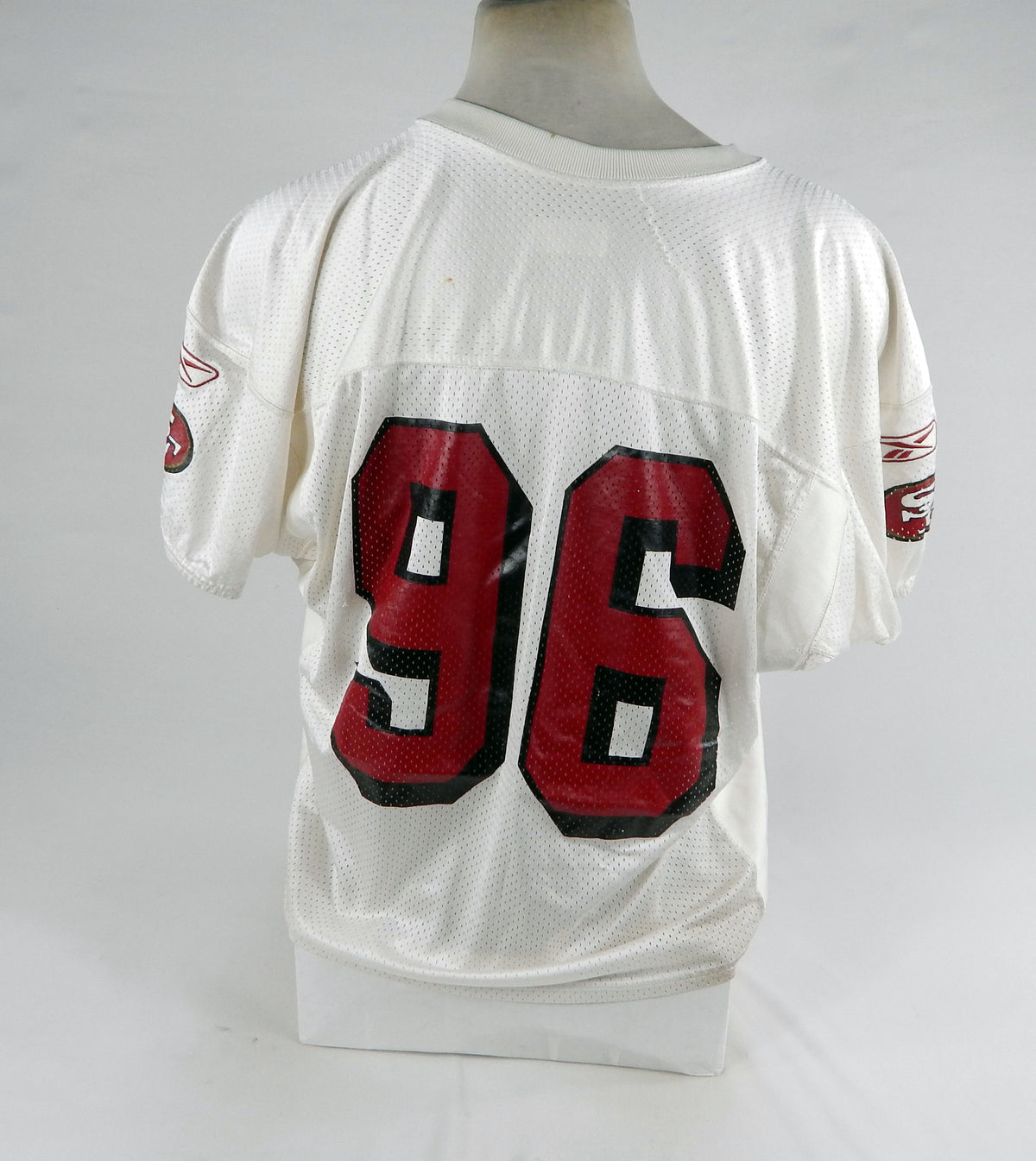 2006 San Francisco 49ers Melvin Oliver #96 Game Used White Practice Jersey XL 40 Pic2