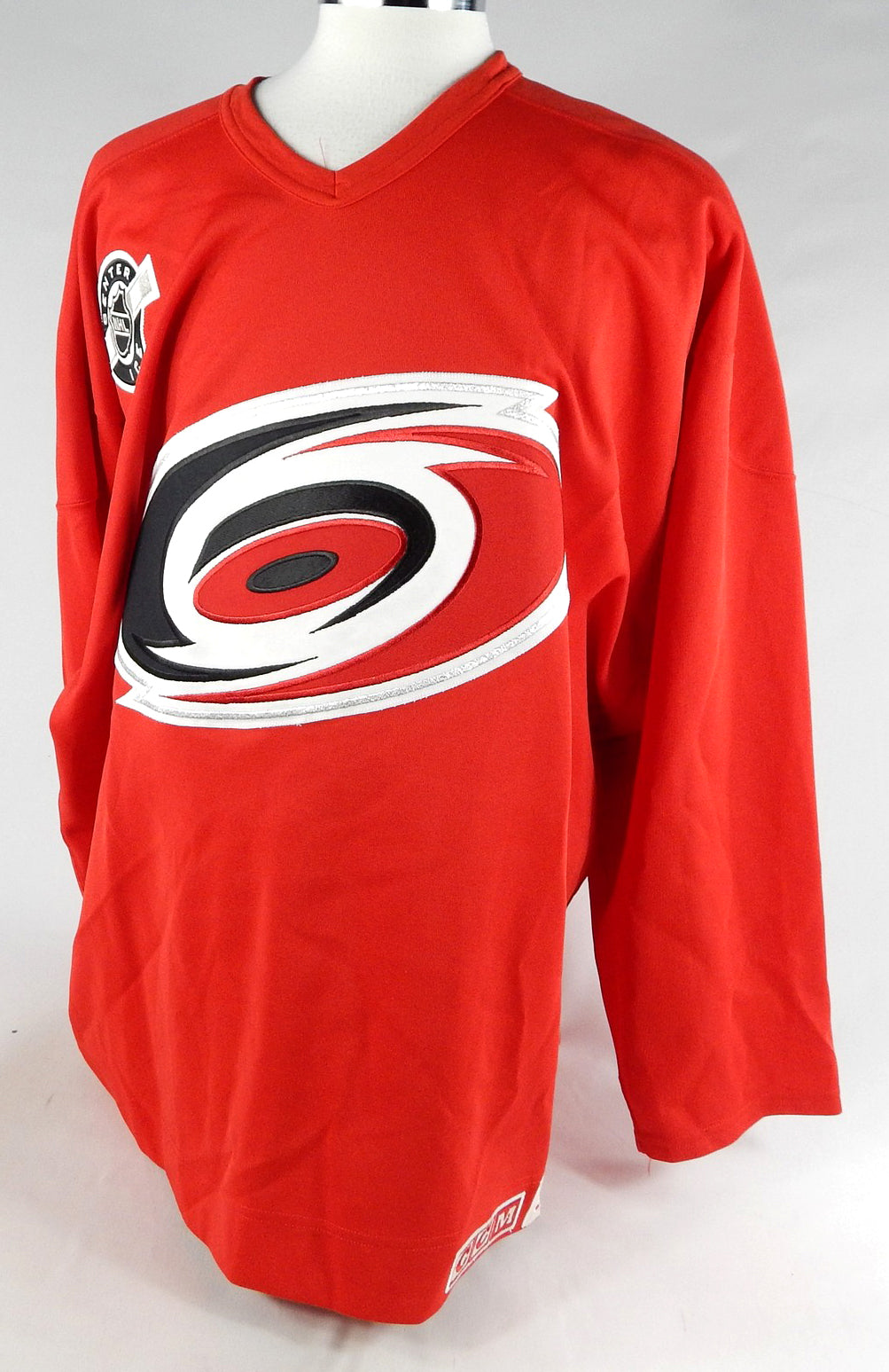 2000s Carolina Hurricanes #14 Game Used Red Practice Jersey 58 432