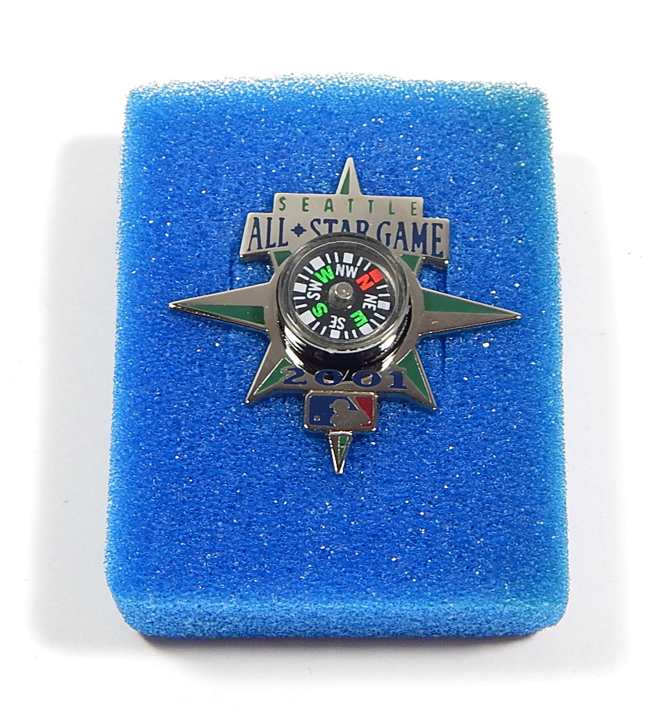 2001 Seattle Mariners MLB All Star Game Vintage Press Pin In Original Case