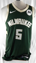 2025-26 Milwaukee Bucks Gary Trent Jr. #5 Game Used Green Jersey Icon 17 Points