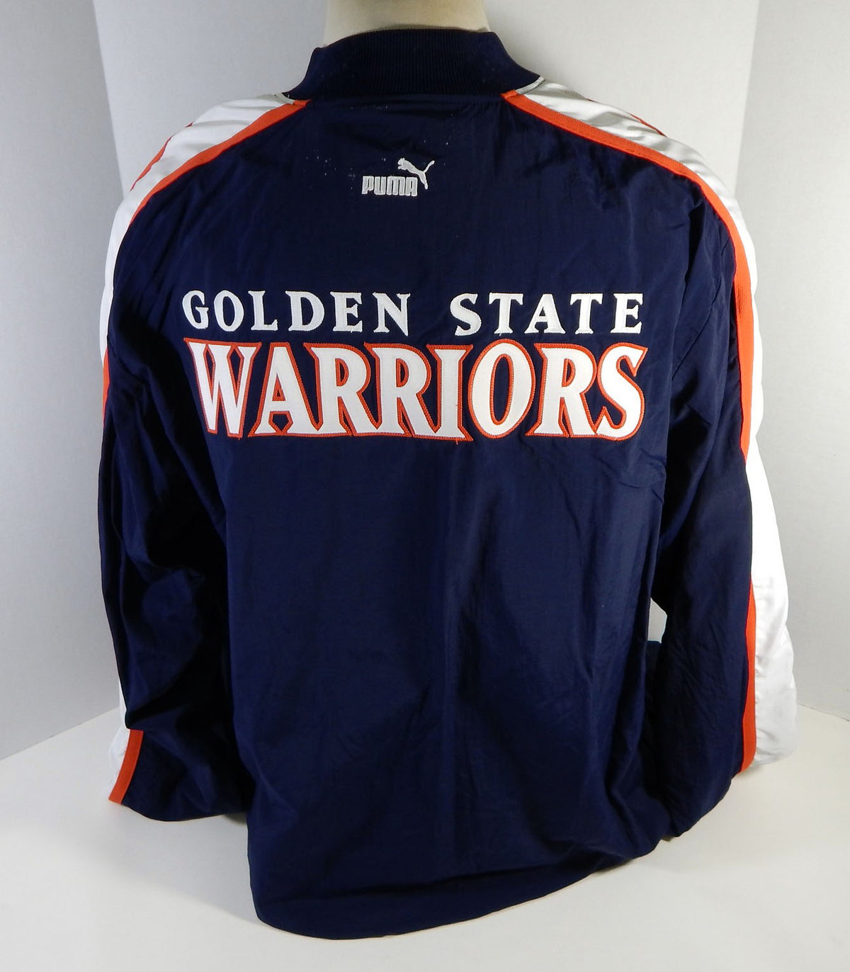 1999-00 Golden State Warriors Game Issued Navy Warm Up Jacket 46 197