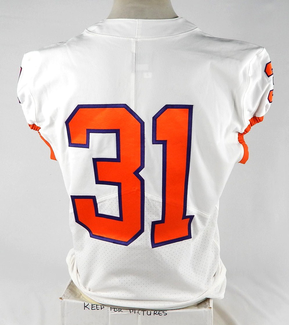 2018-22 Clemson Tigers #31 Game Used White Jersey NP R 44 755 Pic2