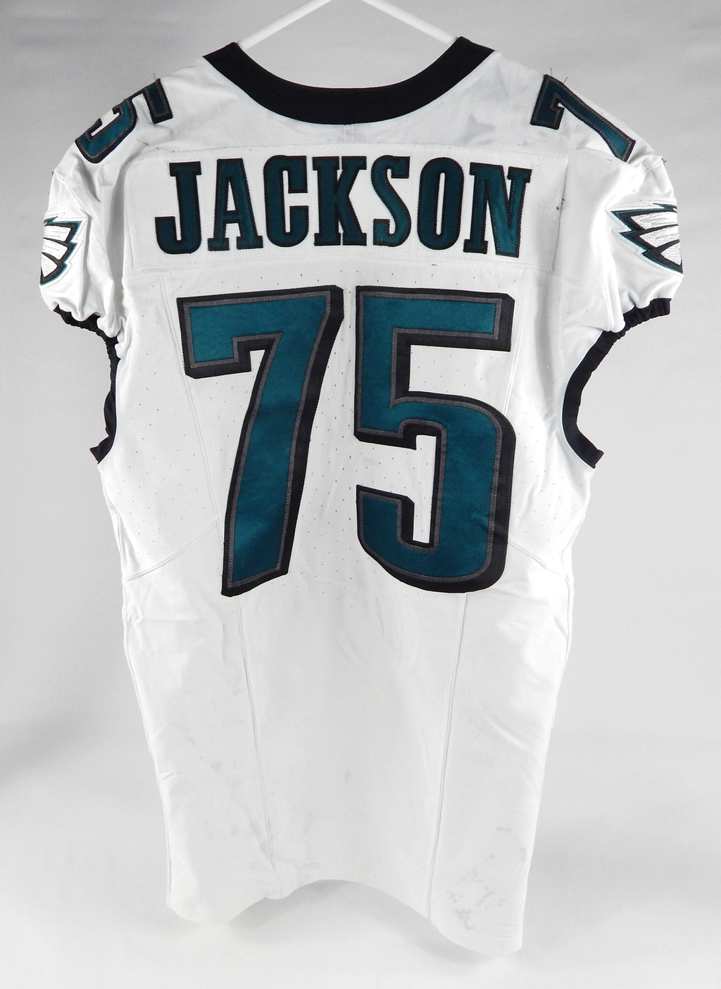2023 Philadelphia Eagles Terron Jackson #75 Game Used White Jersey 44 397
