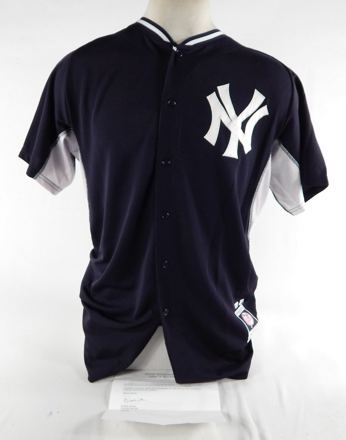 2014 New York Yankees Francisco Arcia #87 Game Used Navy Jersey BP ST 46 39