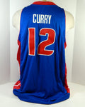 2002-03 Detroit Pistons Michael Curry #12 Game Used Blue Jersey 52 DP15931