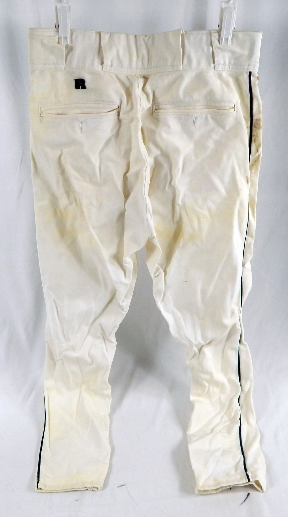 1990s Pittsburgh Pirates #10 Game Used White Baseball Pants Size 34 721 Pic2