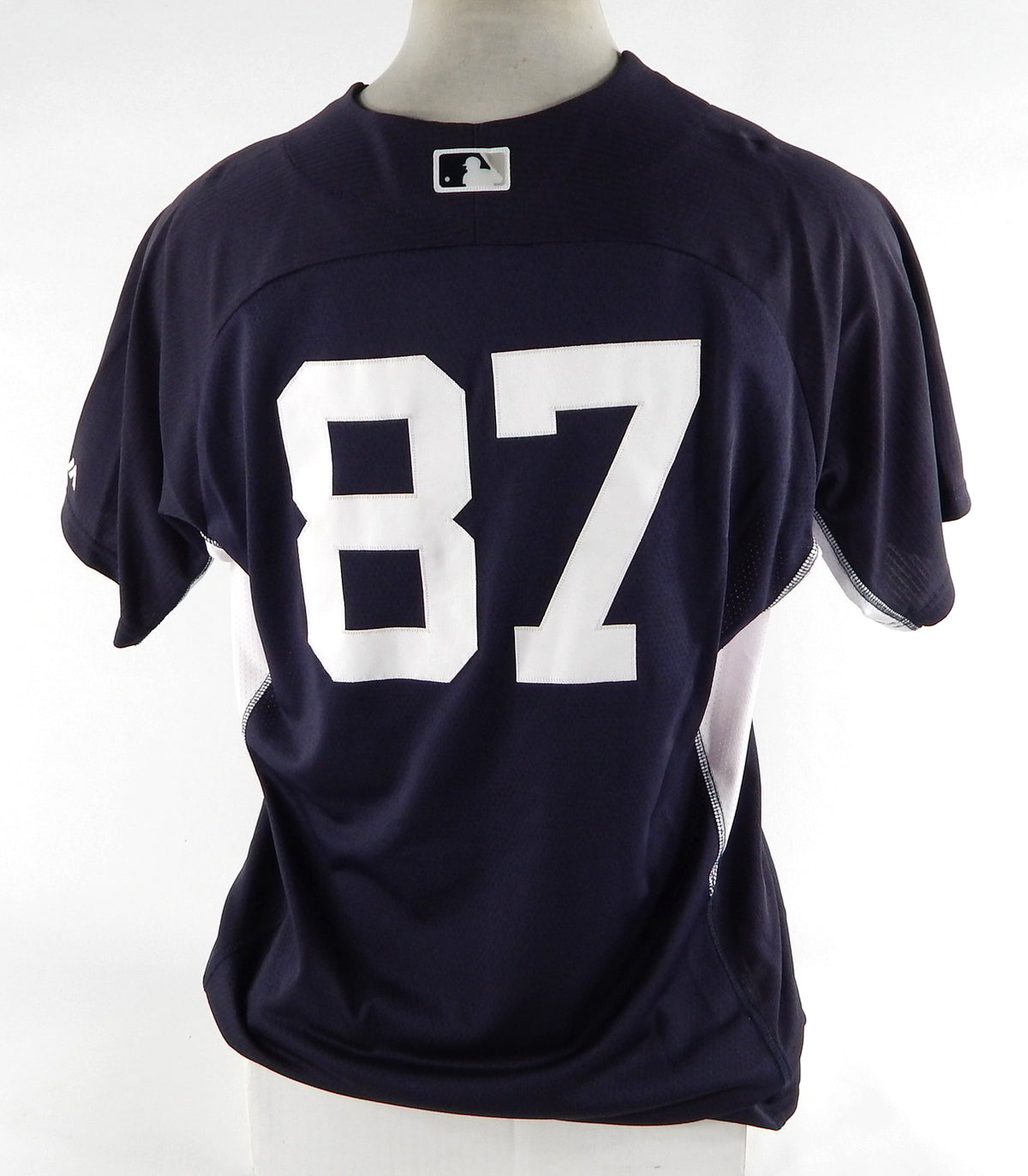 2014 New York Yankees Francisco Arcia #87 Game Used Navy Jersey BP ST 46 39 Pic2