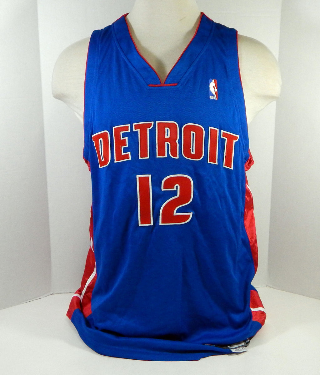 2002-03 Detroit Pistons Michael Curry #12 Game Used Blue Jersey 52 DP15931 Pic2