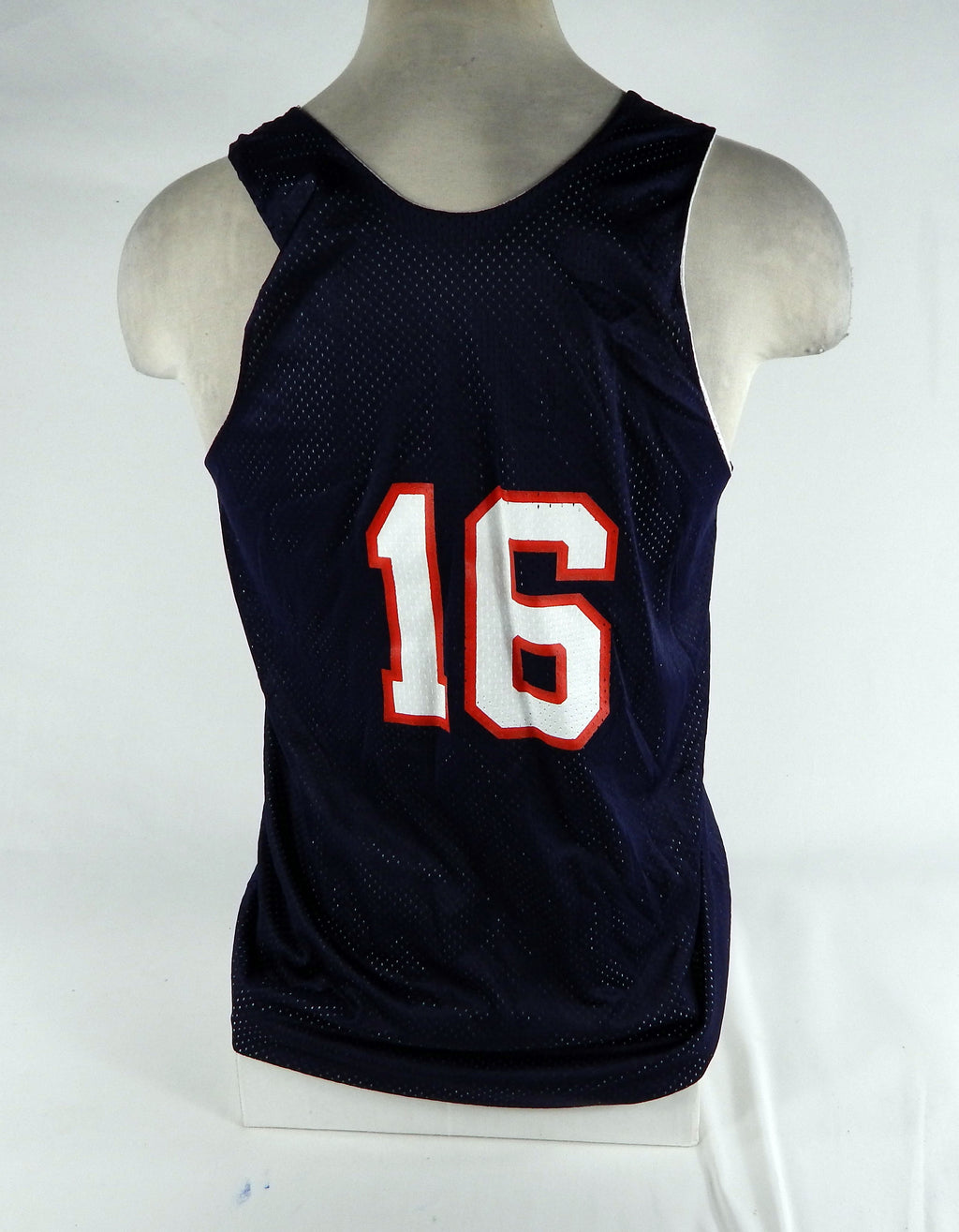 1990s Team USA Basketball #16 Game Issued Navy Practice Jersey L DP68591 Pic2