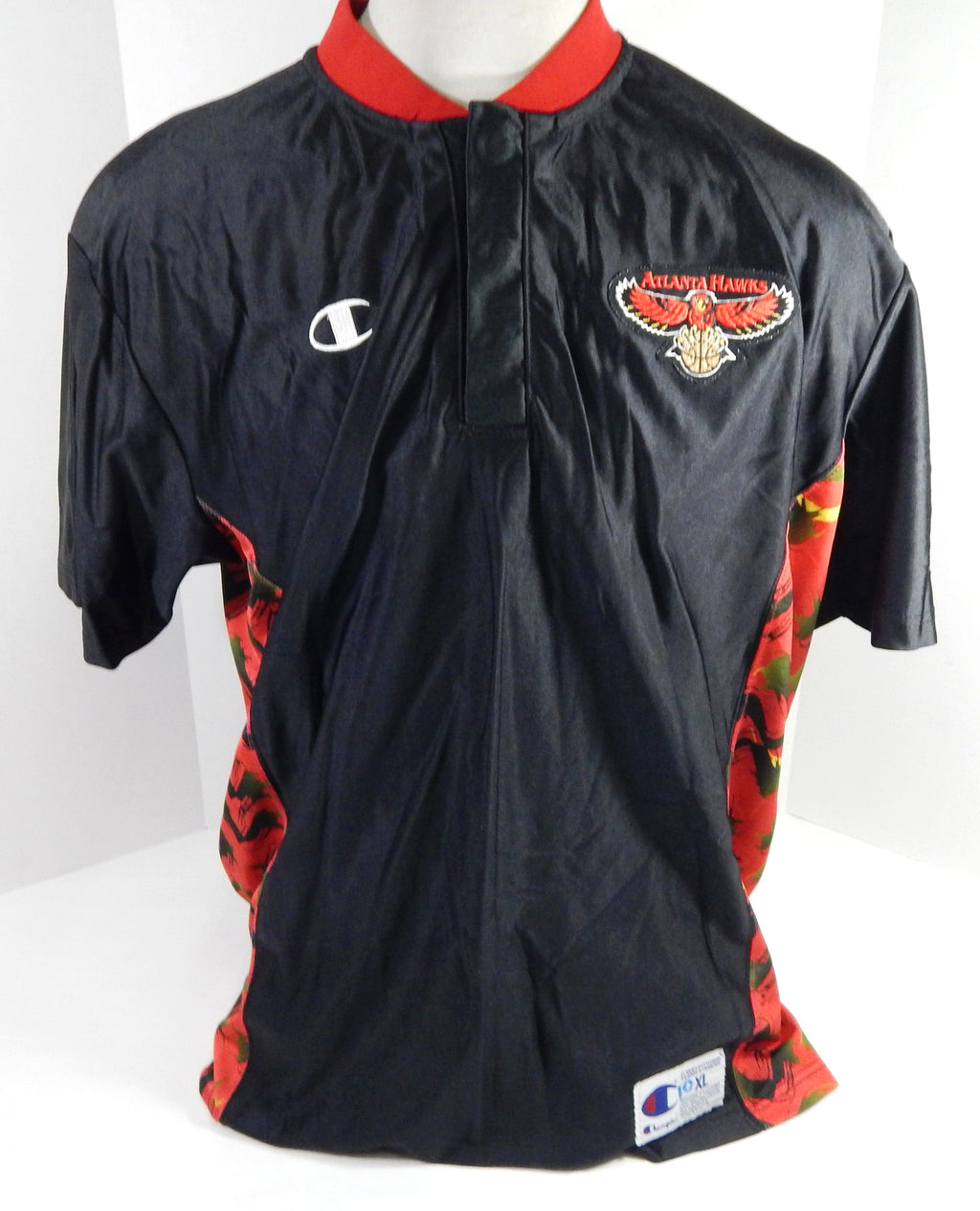 1990s Atlanta Hawks #10 Game Used Black Shooting Shirt XL DP62391