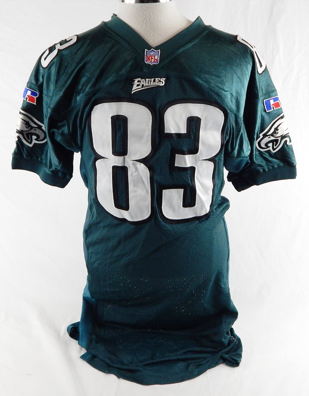 1995-96 Philadelphia Eagles Ed West #83 Game Issued Green Jersey 698 Pic2