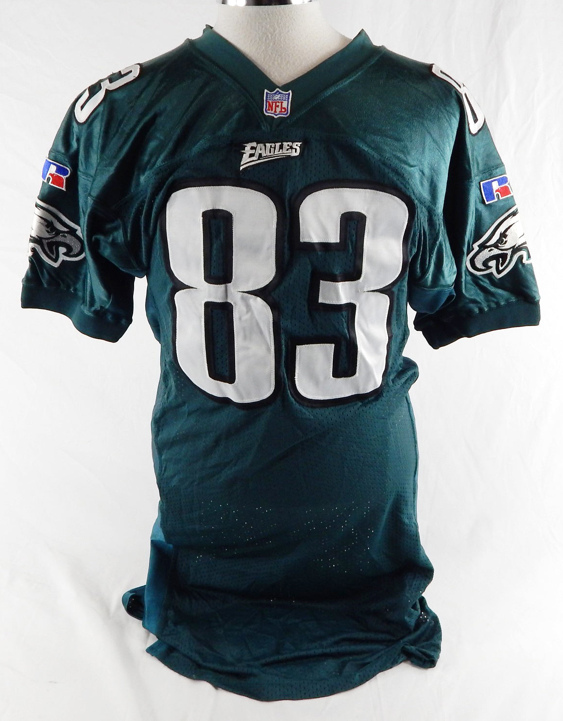 1995-96 Philadelphia Eagles Ed West #83 Game Issued Green Jersey 698