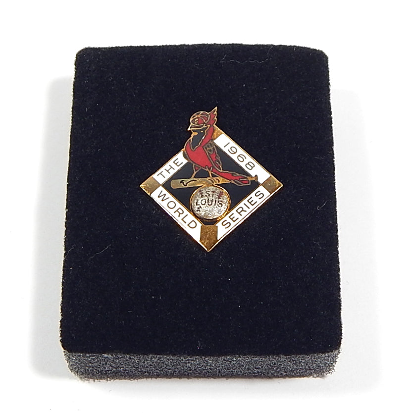 1968 St. Louis Cardinals MLB World Series Vintage Press Pin In Case