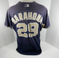 2011-14 San Diego Padres Luis Barahona #29 Game Used Navy Jersey BP