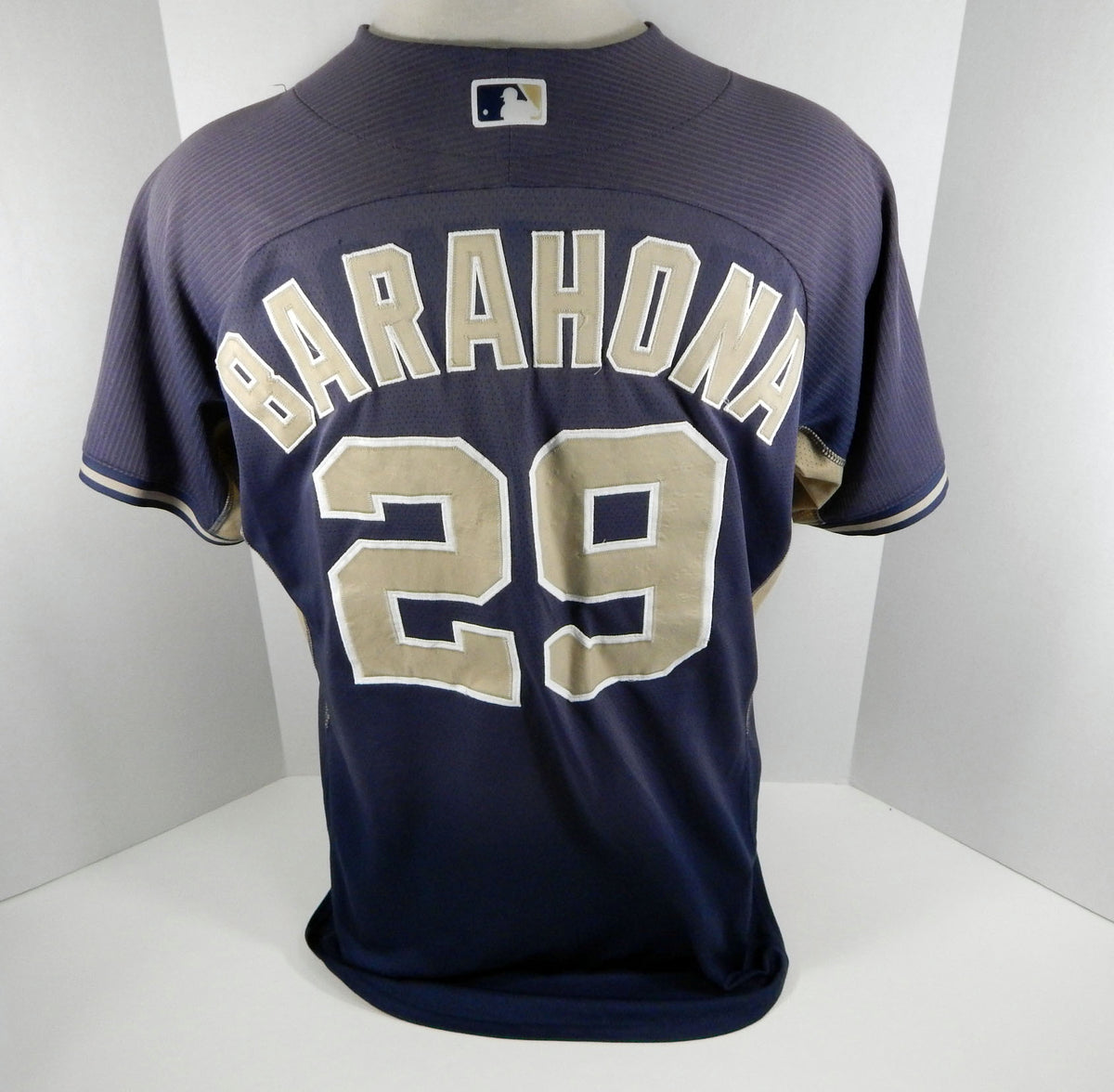 2011-14 San Diego Padres Luis Barahona #29 Game Used Navy Jersey BP