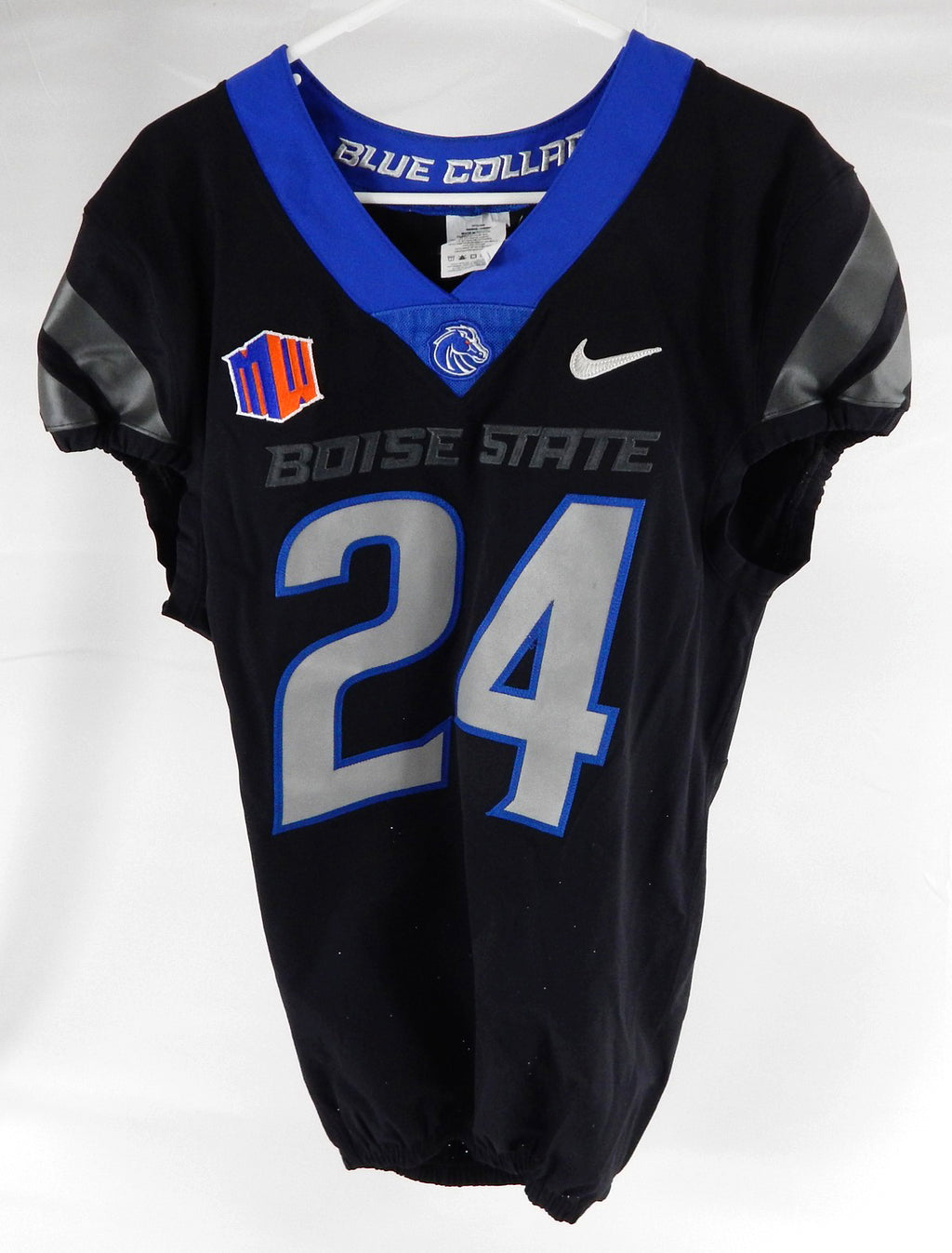 Boise State Broncos #24 Game Used Black Jersey Football NP Rem 38 967