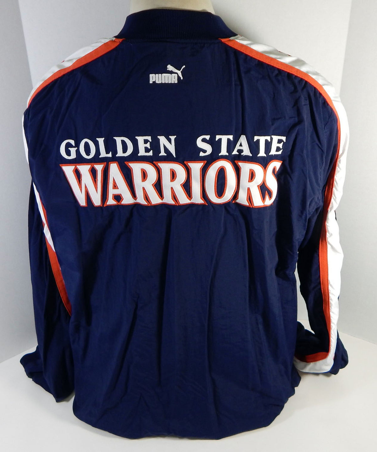 1999-00 Golden State Warriors Sam Mack #7 Game Used Navy Warm Up Jacket 46 201