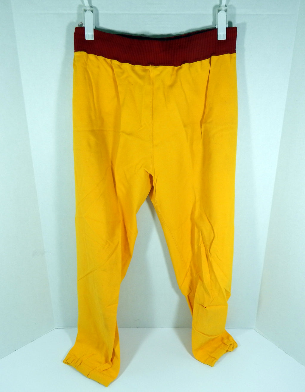 1980s IUPUI Metros Game Used Yellow Pants Sand Knit M 608