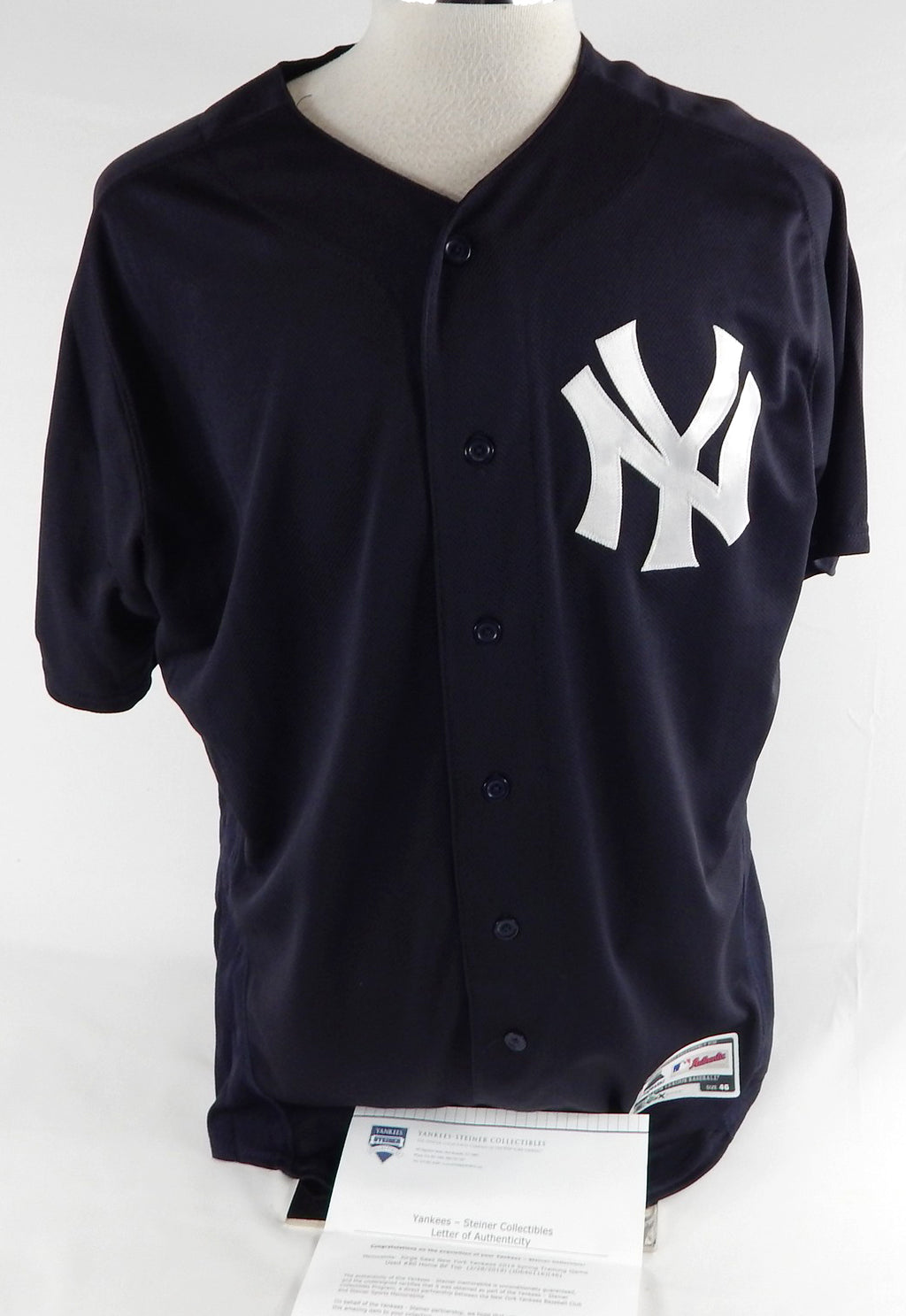 2019 New York Yankees Jorge Saez #80 Game Used Navy Jersey ST P 46 559