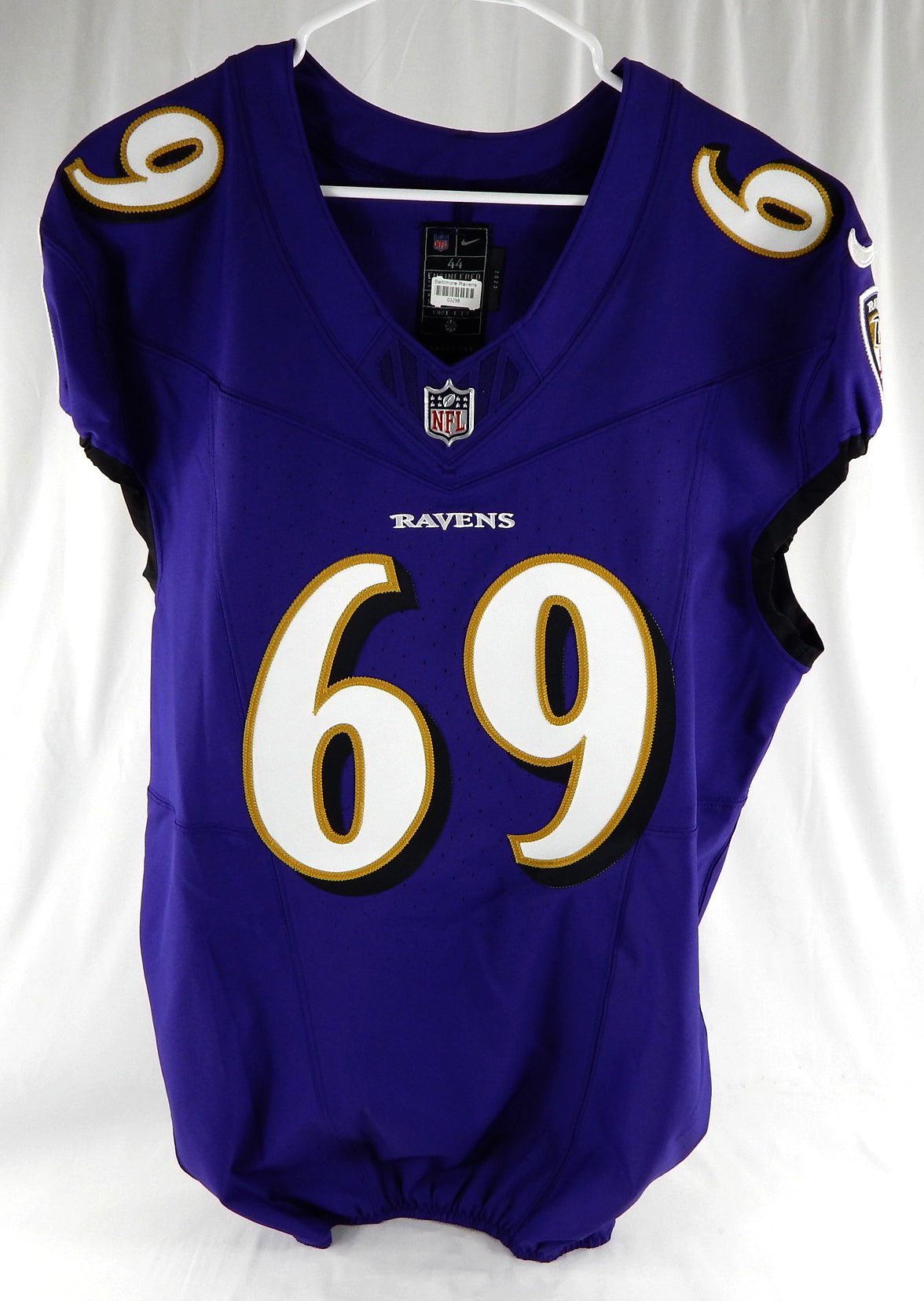 2023 Baltimore Ravens #69 Game Issued Purple Jersey NP Rem 44 884