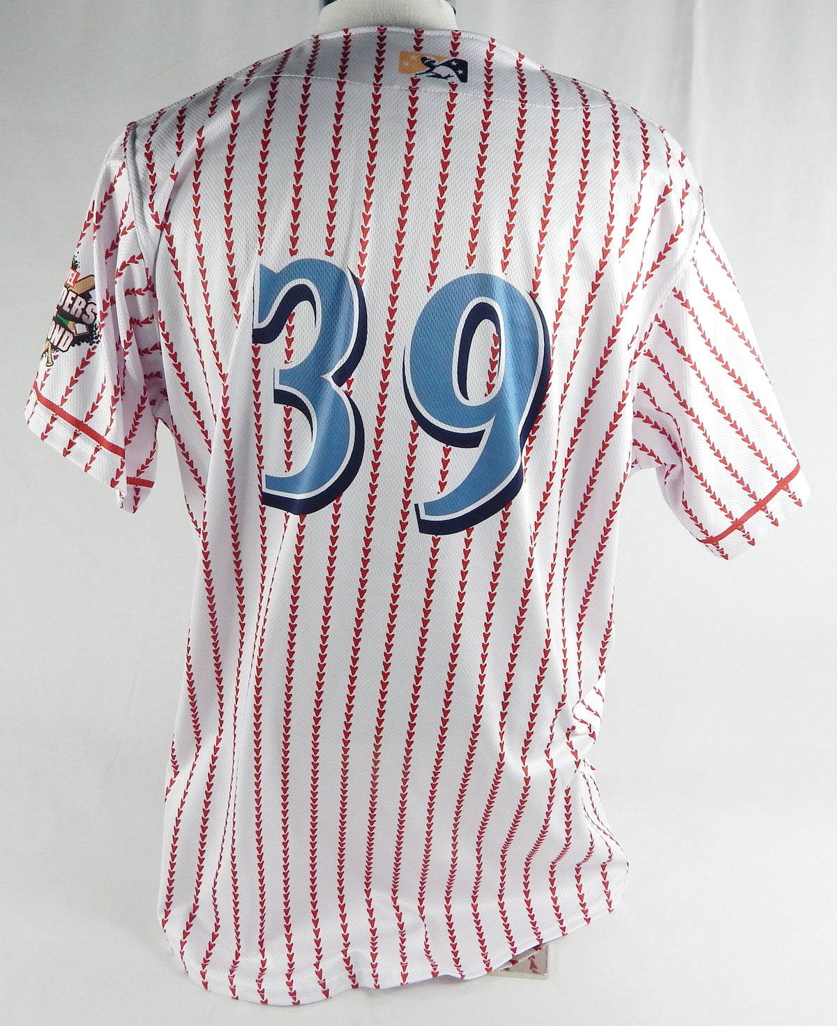 2024 Clearwater Threshers #39 Game Used White Jersey Marvel Defenders 48 601 Pic2