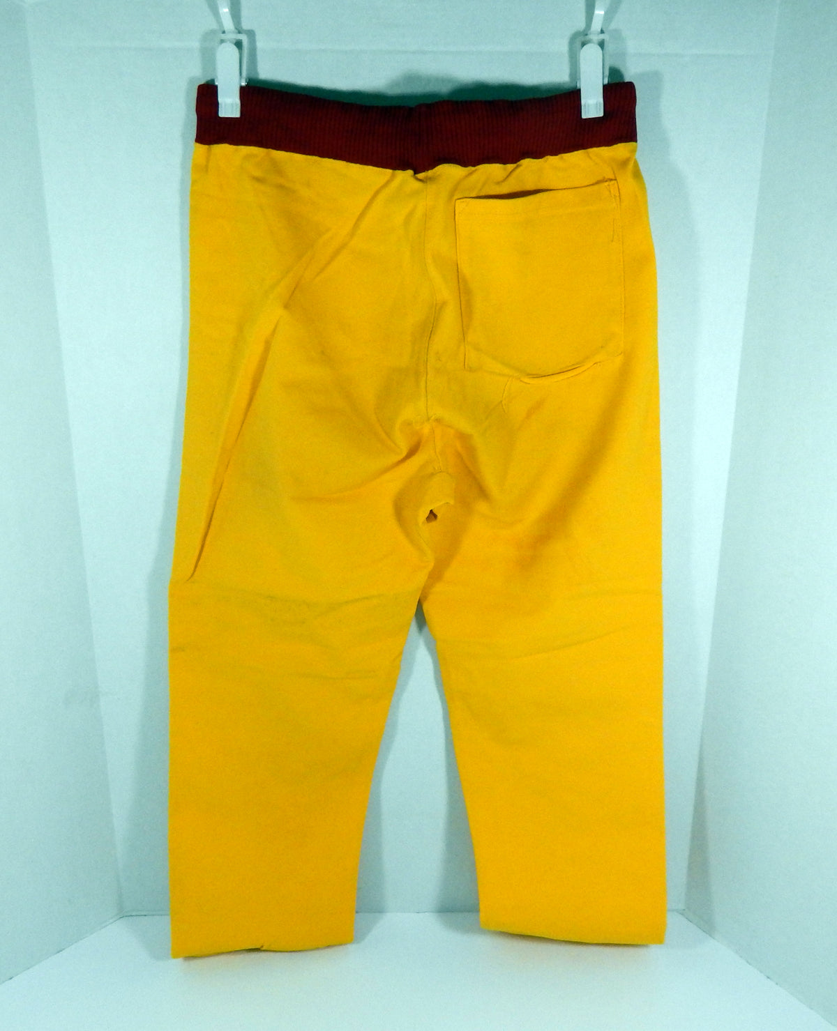 1980s IUPUI Metros #2 Game Used Yellow Pants Sand Knit M 612 Pic2