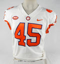 2018-22 Clemson Tigers #45 Game Used White Jersey NP Removed 44 DP77761