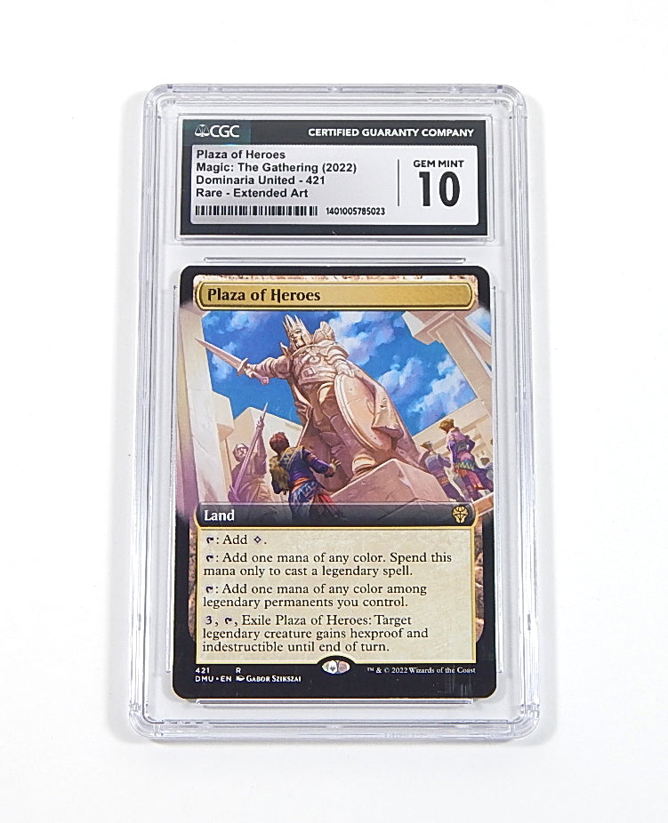 2022 Magic The Gathering MTG Plaza of Heroes Rare Extended Art 421 CGC 10