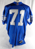 1999 Detroit Lions Aaron Gibson #71 Game Issued Blue Jersey 50 018