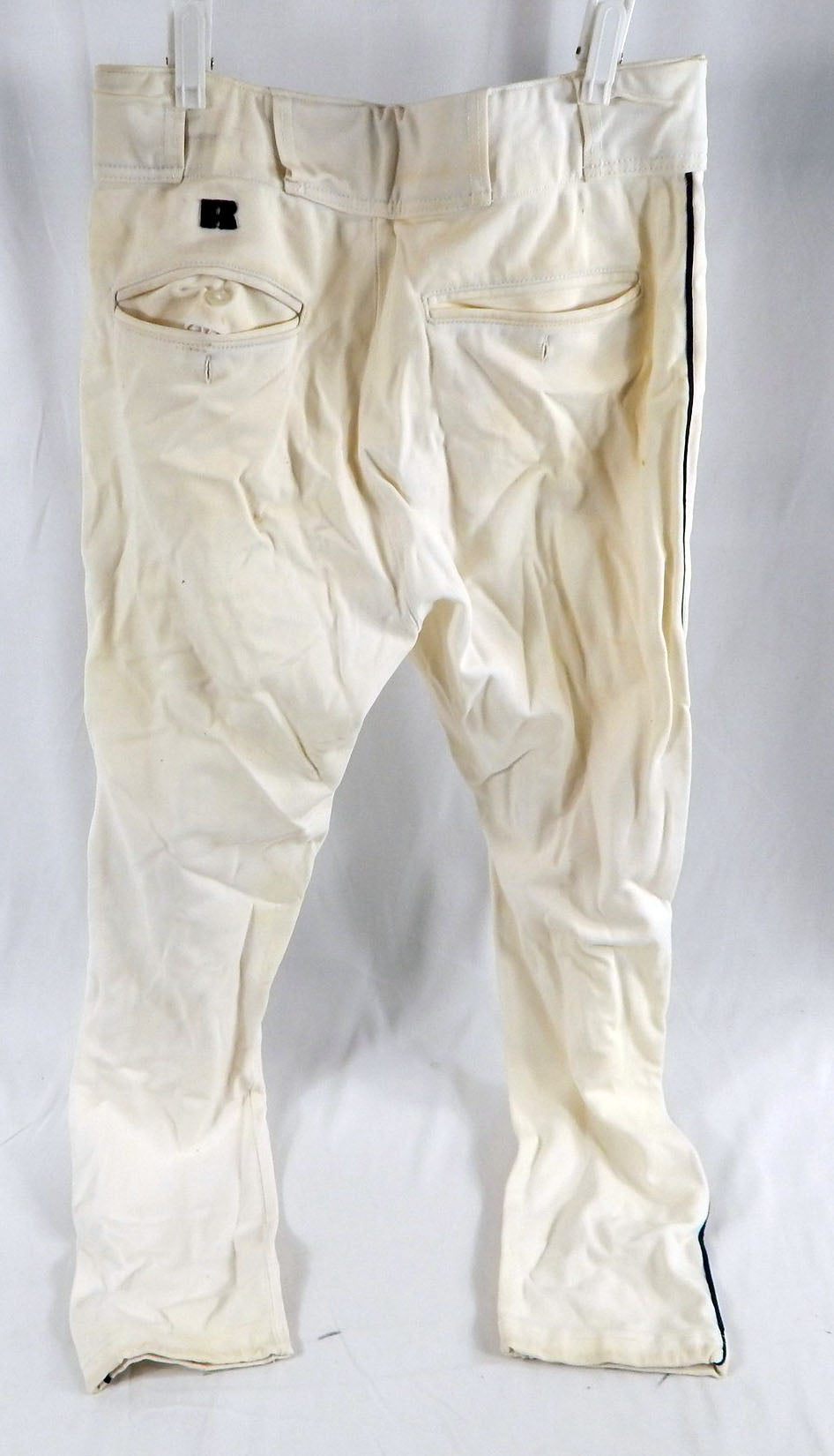 1990s Florida Marlins #8 Game Used White Baseball Pants Size 34 731 Pic2