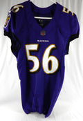 2021 Baltimore Ravens #56 Game Issued Purple Jersey NR R 40 886