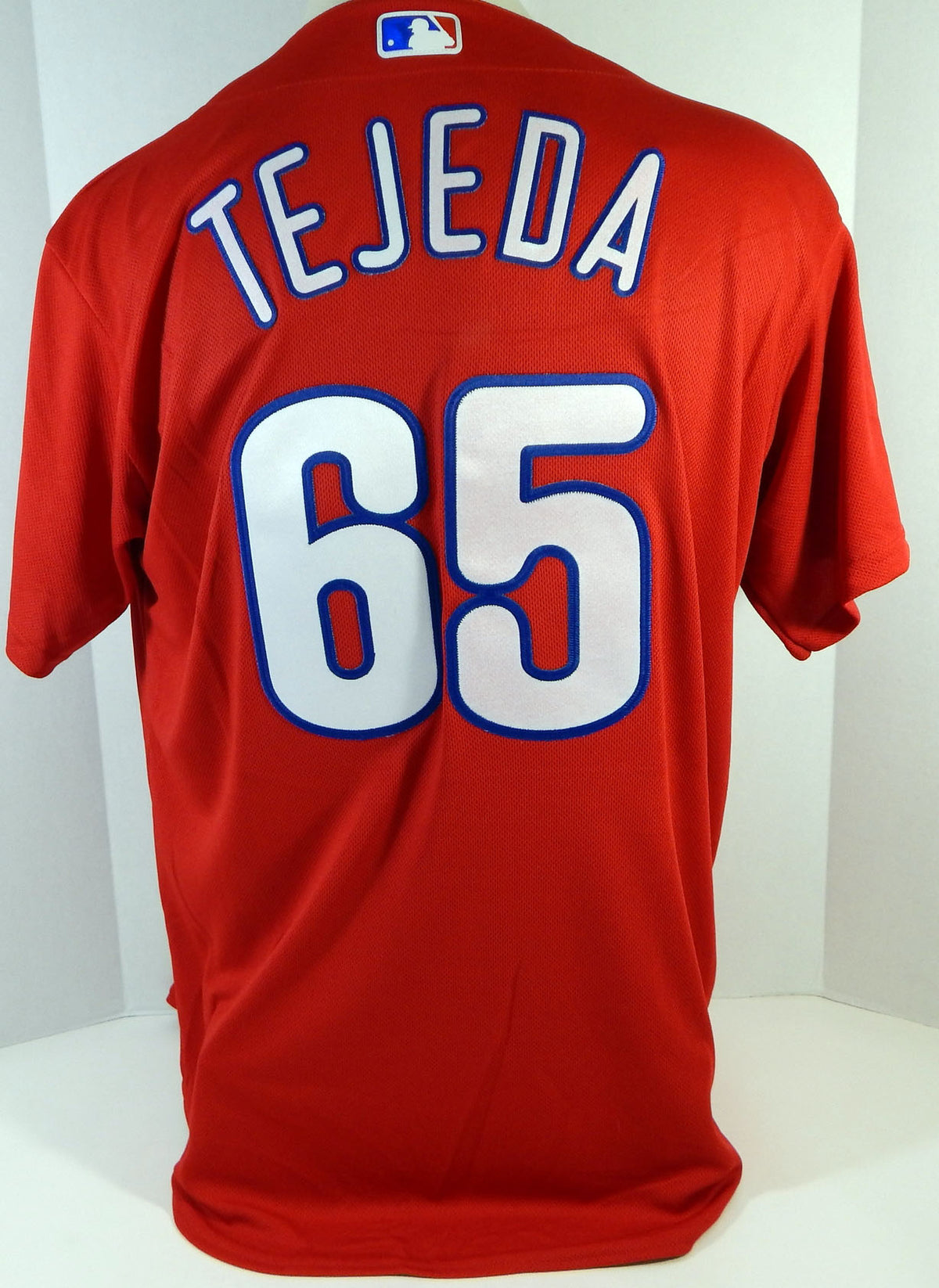 Philadelphia Phillies Tejada #65 Game Used Red Jersey Ext Spring Training L 7