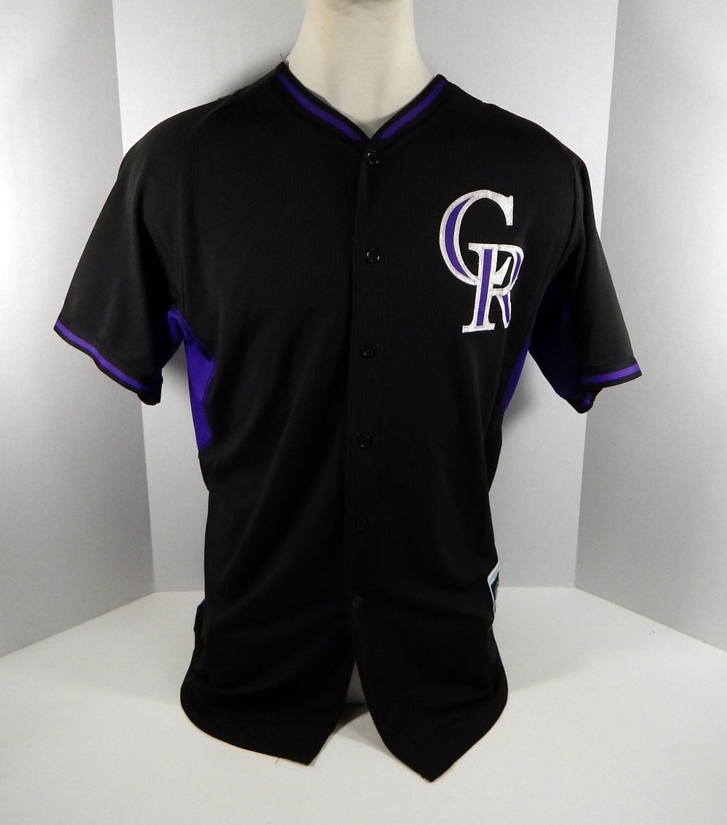 2014-15 Colorado Rockies #16 Game Used Black Jersey Batting Practice ST DP02013 Pic2