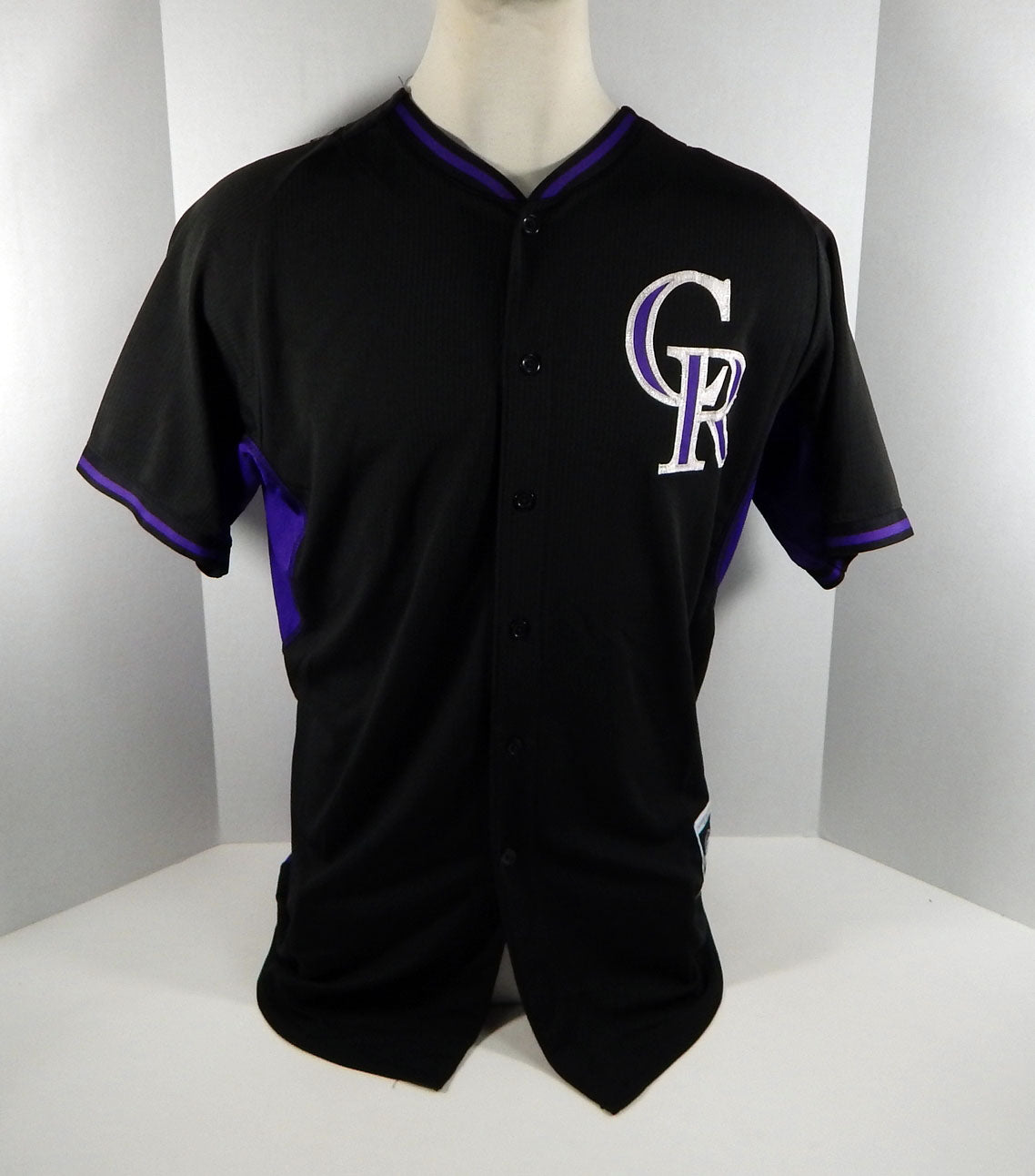 2014-15 Colorado Rockies #16 Game Used Black Jersey Batting Practice ST DP02013 Pic2