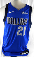 2025-26 Dallas Mavericks Daniel Gafford #21 Game Used Blue Jersey Icon 7 Pts