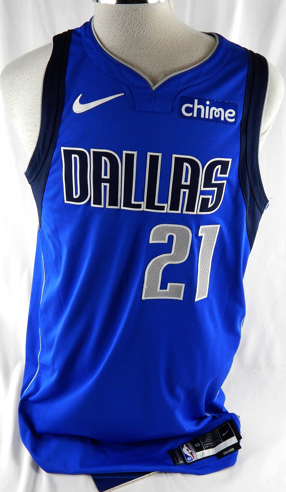 2025-26 Dallas Mavericks Daniel Gafford #21 Game Used Blue Jersey Icon 7 Pts Pic2