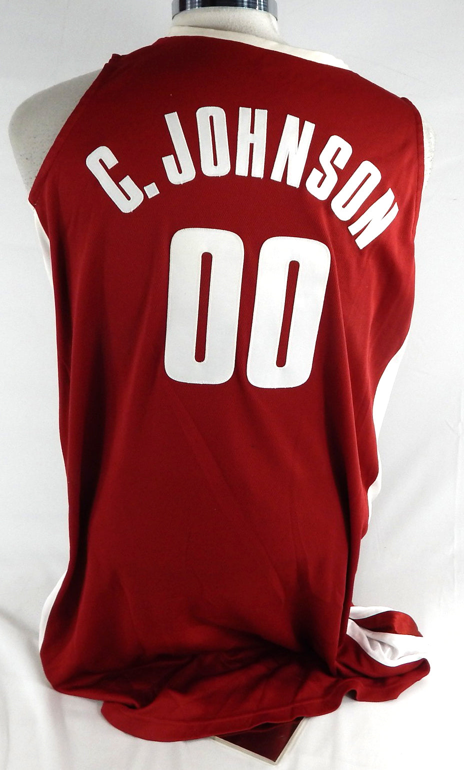 2000s Alabama Crimson Tide C.Johnson #0 Game Used Maroon Jersey Basketball 48 02 Pic2