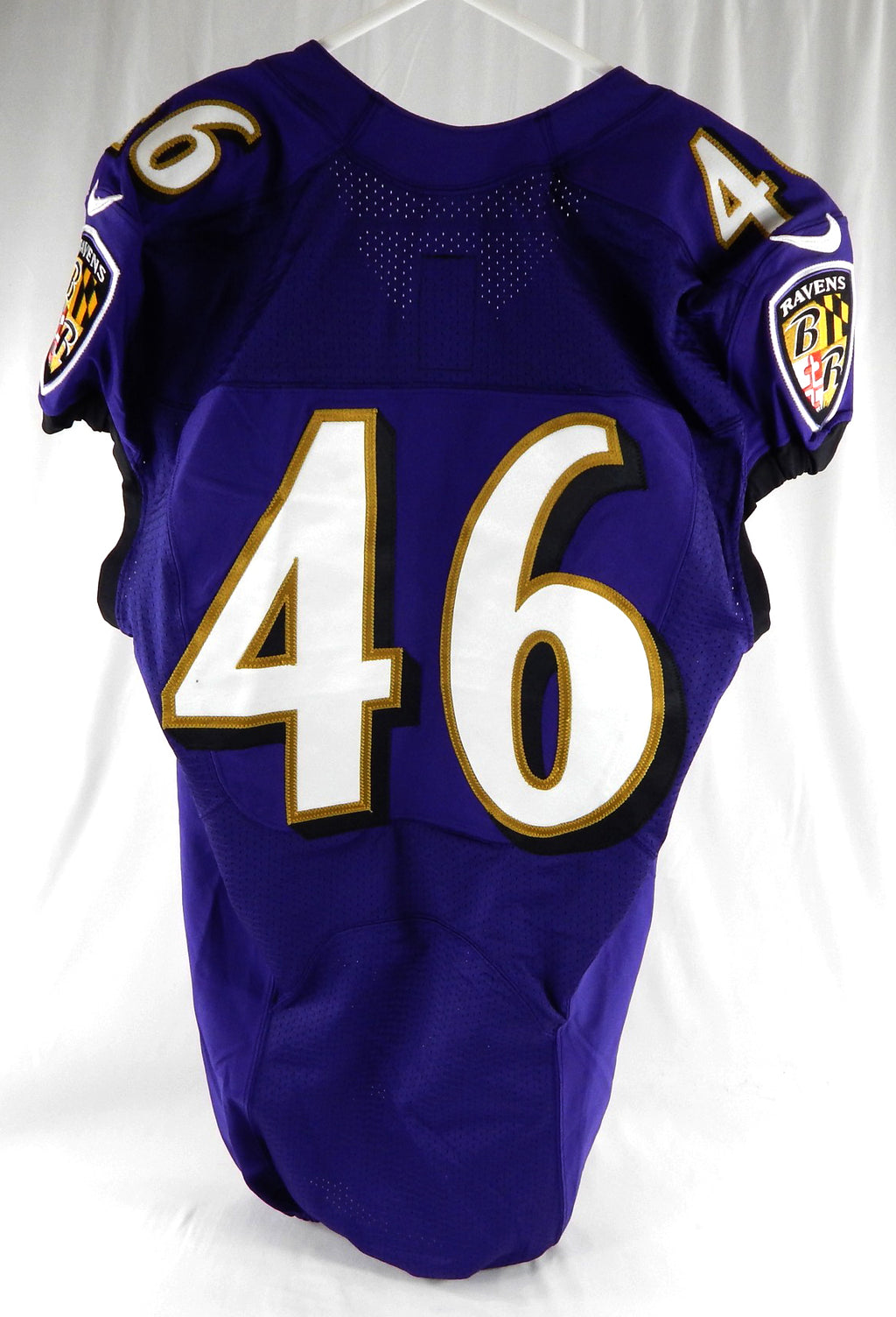 2018 Baltimore Ravens #46 Game Issued Purple Jersey NP Rem 40 887 Pic2