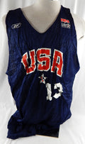 2002-04 Team USA Basketball #13 Game Issued Navy Practice Jersey XXL 034