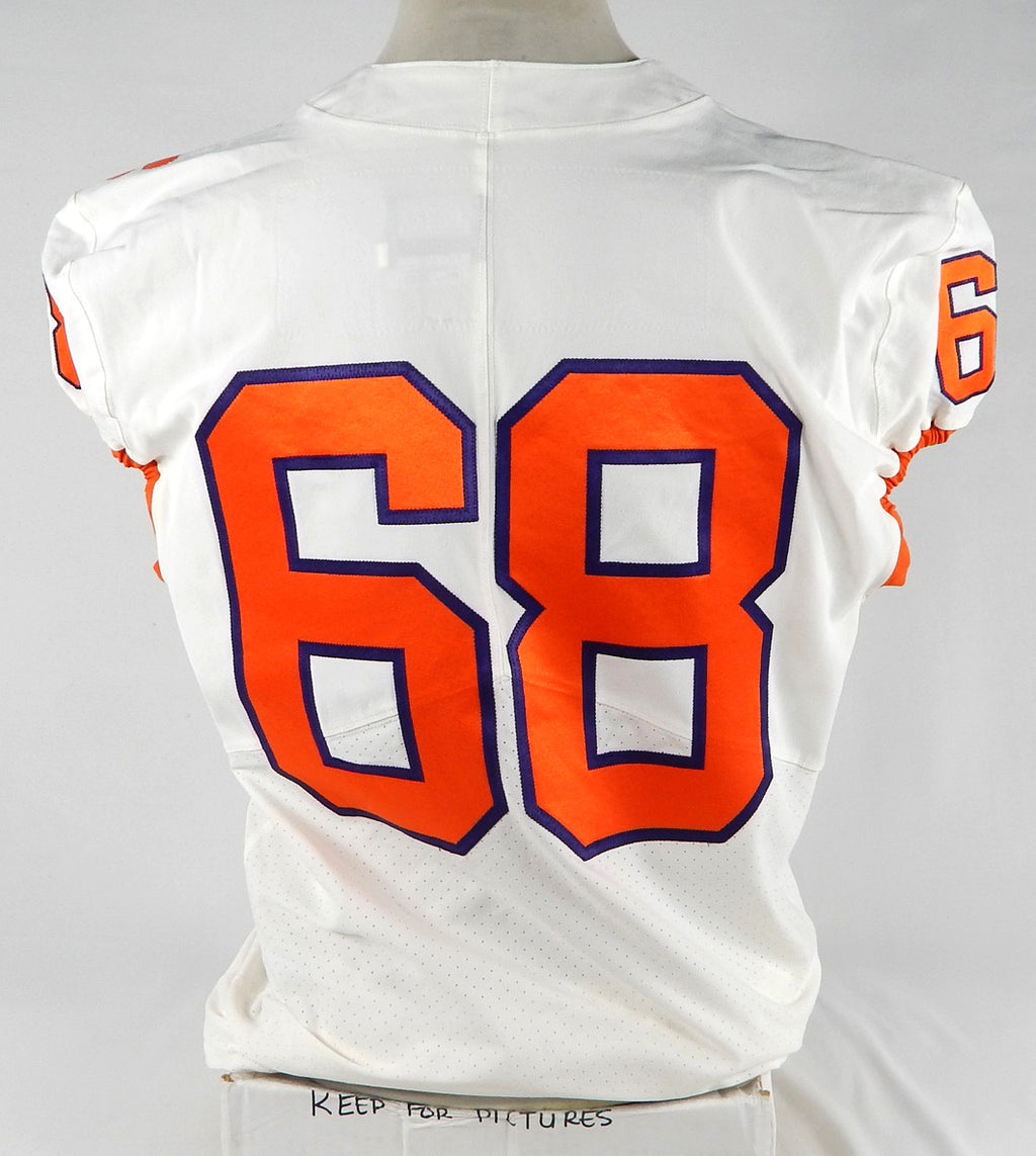 2018-22 Clemson Tigers #68 Game Used White Jersey NP R 46 764 Pic2