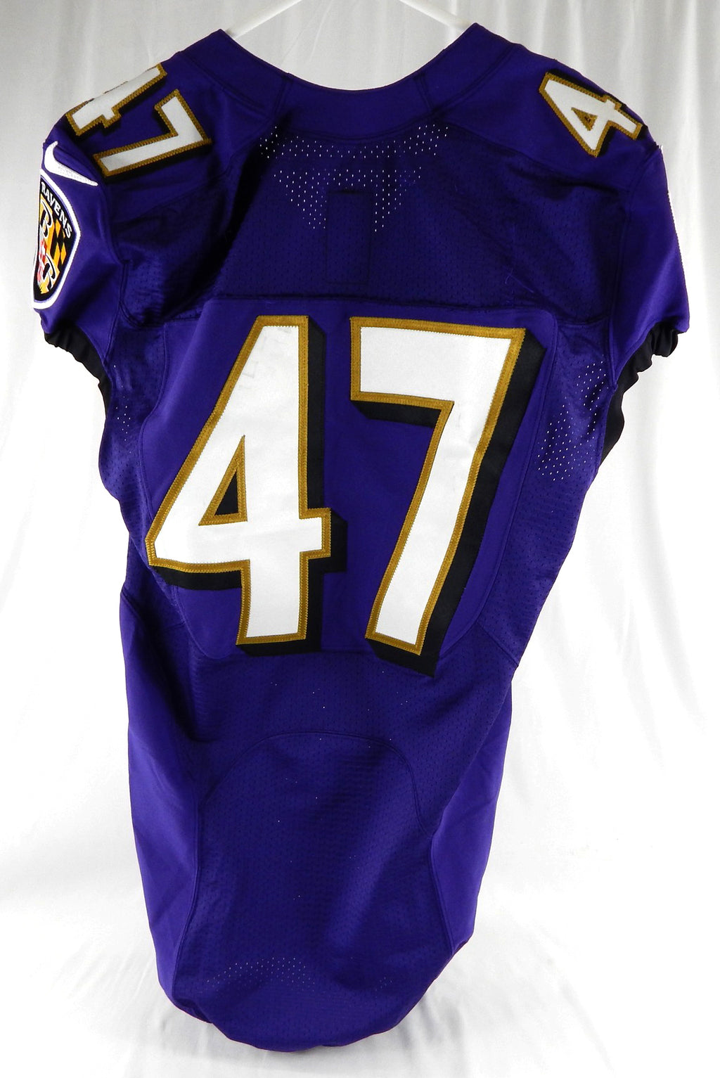 2018 Baltimore Ravens #47 Game Issued Purple Jersey NP Rem 40 888 Pic2