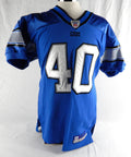 2003 Detroit Lions Keith Belton #40 Game Used Blue Jersey 46 022