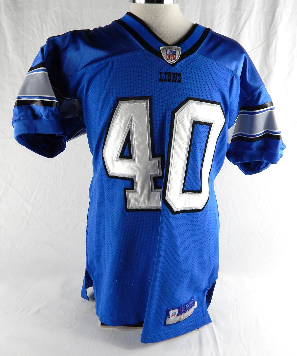 2003 Detroit Lions Keith Belton #40 Game Used Blue Jersey 46 022