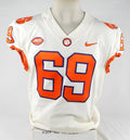2018-22 Clemson Tigers #69 Game Used White Jersey NP R 46 765