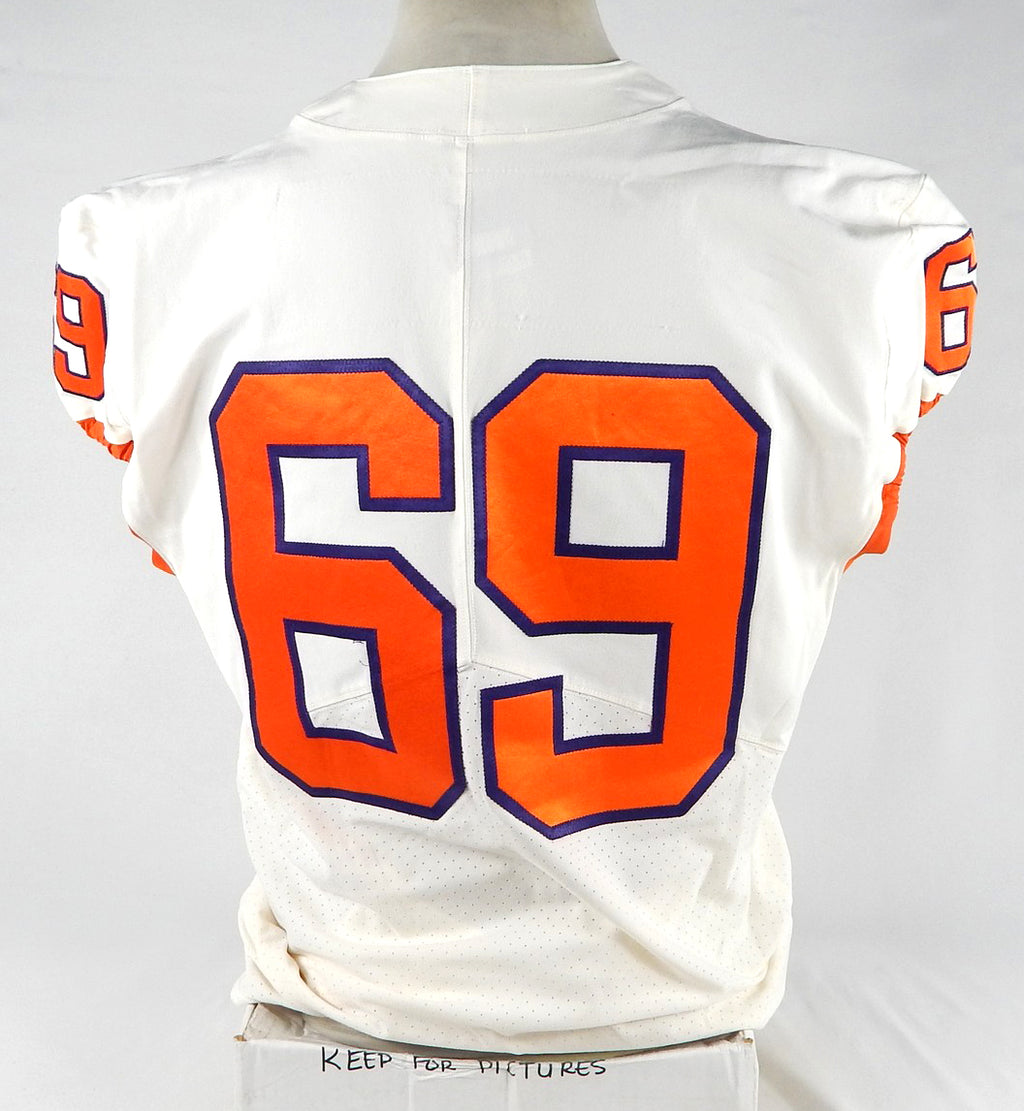 2018-22 Clemson Tigers #69 Game Used White Jersey NP R 46 765 Pic2