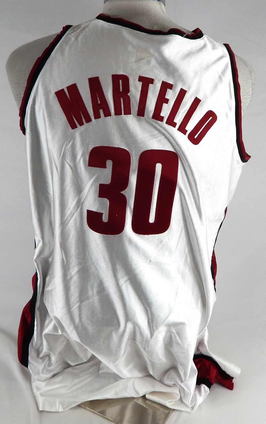 2000s Alabama Crimson Tide Martello #30 Game Used White Jersey Basketball 48 5 Pic2