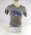 2017-18 Philadelphia 76ers Game Used Grey Shirt London S DP76856