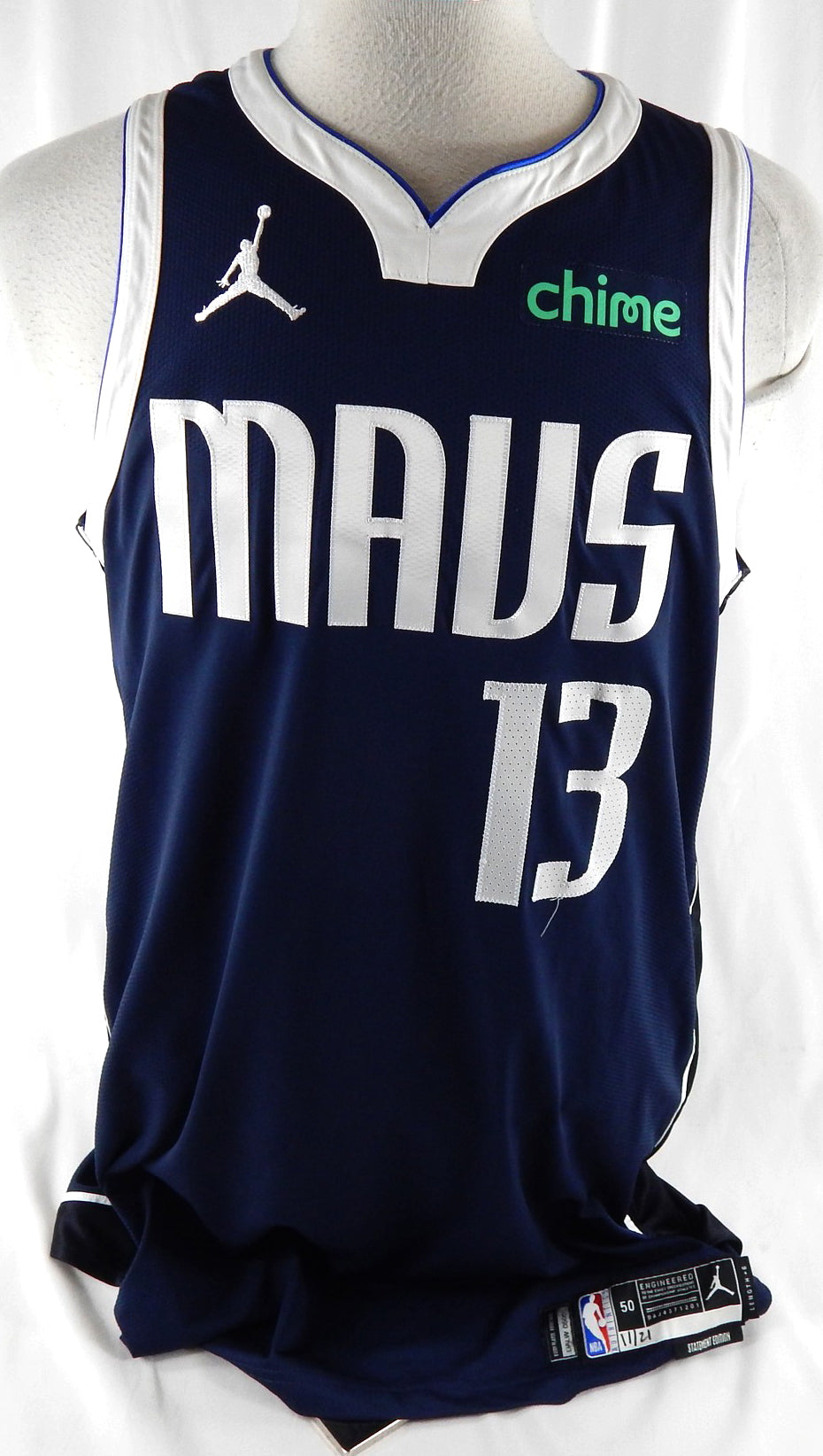 2025-26 Dallas Mavericks Naji Marshall #13 Game Used Navy Jersey Statement  9 Pt