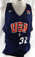 2002-04 Team USA Basketball #32 Game Issued Navy Practice Jersey XXL 036