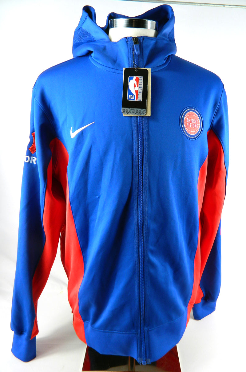 New Detroit Pistons Team Issued Nike Blue Warm-Up Jacket Size M